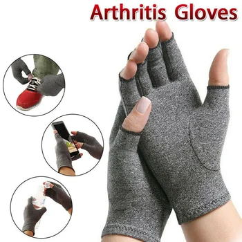  1 Чифт компрессионных ръкавици при артрит, поддръжка на китката, Хлопчатобумажный бандаж за облекчаване на болки в ставите, Женски Мъжки терапевтичен гривна