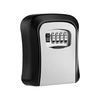  4-цифрен и брава за ключове, водоустойчив заключване за ключове от сплав, противоугонный, сигурен и издръжлив, може да се съхранява на картата за контрол на достъпа до ключовете.