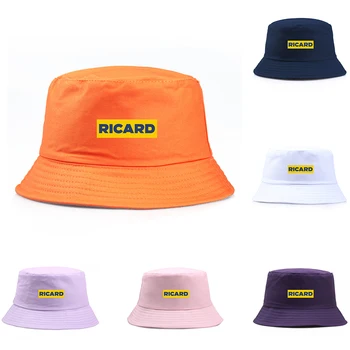  Дамски и мъжки широкополые шапки с логото на RICARD Боб, дизайнерски рибарски шапки, шапка с уводна част, панама, шапка-шапка