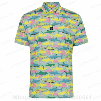  Нови детски поло блузи, ежедневни риза за голф, Летни блузи с принтом копчета, ризи с къс ръкав, дишащи спортни дрехи за тенис и бадминтон.