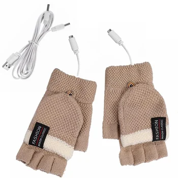  Ръкавици с електрически отопляеми USB, Двустранни ръкавици с топъл, акумулаторна, водоустойчиви, с регулируема температура, 5