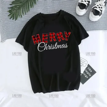  Тениска с елени в Готически стил Harajuku Y2k, Коледна Тениска В Корейски стил, Тениска С Коледните Принтом, Коледни Подаръци, Сладки Тениски С Елени, Върхове