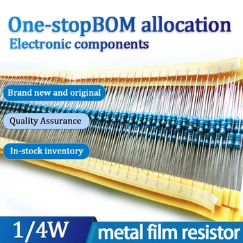  1/4 W с метален пленочным резистором точност 1% пятицветный околовръстен резистор 12С-100R Европейската желязна лента за крака 500 бр.