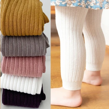  1 бр. Пролетно-есенни еластични чорапогащи за малки момичета, Корейската версия на ежедневните детски панталони за деца, гамаши за деца от 6 m до 4 години