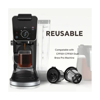  10ШТ Многократно Кафе на Капсули за Ninja Dual Brew Espresso K Cup Капсули за кафе машини Ninja CFP201 CFP301