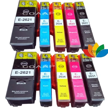  10шт съвместими тонер касети T2621 26XL с мастило за EPSON XP 600 610 620 700 800 810 820