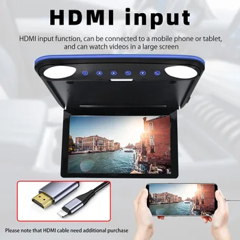  12,1-инчов Автомобилен Монитор TV 1080P Video HD IPS С Широк Екран и ултра тънък Автомобилен Плейър На Покрива, Многоезичен Вграден HDMI, USB, SD