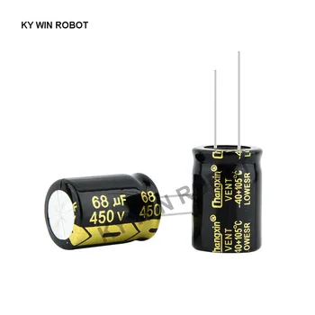  2 елемента Аудио алуминиеви електролитни кондензатори 450 68 ICF Размер 18 *25 мм plug висока честота ниско съпротивление esr за усилвател за Hi-Fi