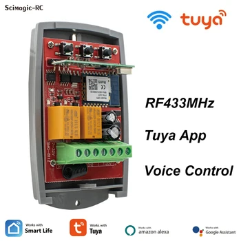  2-Канален WIFI дистанционно управление на гаражни врати 433 Mhz, универсален външен приемник на Hristo Smartlife App, Безжичен ключ на контролера порта