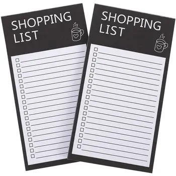  2 тетрадка със списък с покупки, Portable notepad за планиране на покупките в хладилника, Бележник с фризер, Списък за пазаруване, Тампон за магнитни бележки