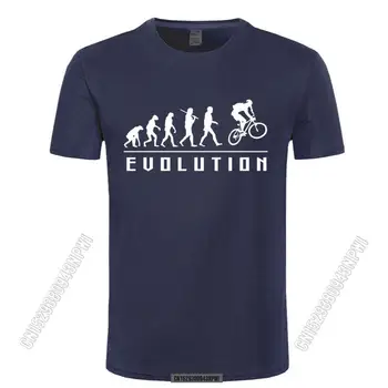  2022 Еволюцията на велосипед тениски, мъжки t-shirt от ликра и памук, тениски с кръгло деколте от чист памук, с нов дизайн, топла разпродажба