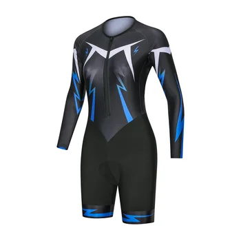  2023 Тигър Cycling Skinsuit Женски комплект фланелки с дълъг ръкав Комплект дрехи за колоездене триатлон Костюм за шоссейного велосипед МТВ Гащеризон