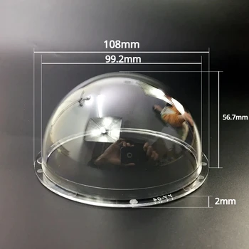  4-инчов закалена акрилна куполна капак, подходяща за камери за наблюдение на различни марки, като Hikvision Dahua