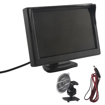  5-Инчов Монитор с HD дисплей 800X480 TFT LCD с Двойно Монтаж за монтиране на стена за Гръб на Камерата на Колата/за Обратно виждане/DVD/media player