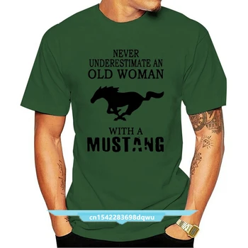  Crewneck Adult Mustang Man - Възрастна жена в тениска mustang с надпис Онази, Забавна тениска за Възрастен Мъжки, Дамски дрехи