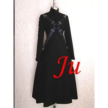  fondcosplay Готическа Лолита в стил пънк, модерно черно памучно рокля-риза, костюм за cosplay, CD/TV [CK743]