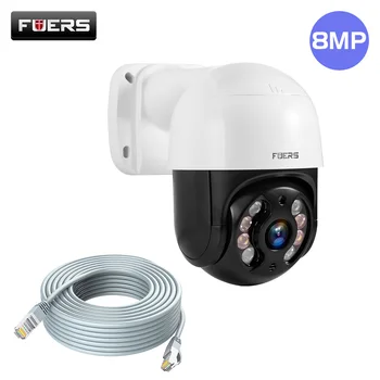  FUERS 4MP 8MP Poe Помещение AI Smart Двупосочна Аудио Външно Откриване IP66 Водоустойчива Камера за Видеонаблюдение IP Security Camer