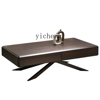  Mizeo Mizhuo / Чай маса от бял вощеного дърво в скандинавски минимализме, комбинация журнального масички и шкафчета за телевизор в малък апартамент