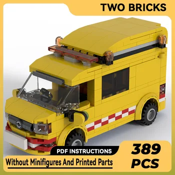  Moc Building Bricks серия модели на градските автомобили с технологията Medium Panel Van, модулни блокове, подаръци, играчки за деца, комплекти за сглобяване със собствените си ръце