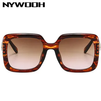  NYHOOW Реколта Квадратни Слънчеви Очила Дамски слънчеви Очила за Мъже Брандираната Дизайнерски Обувки На Открито Ретро Тенденция Нюанси Очила с Големи рамки UV400