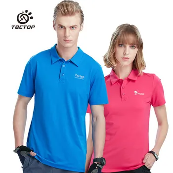  TECTOP outdoor мъжки дамски однотонная тениска с къси ръкави, Дишаща еластична, бързосъхнеща тениска за къмпинг, лека тънка тениска