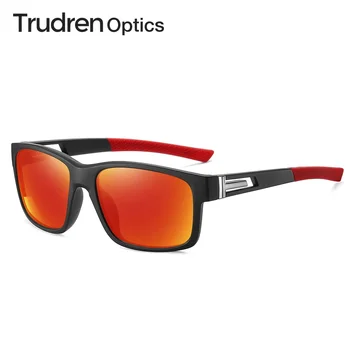  Trudren Унисекс TR-90 Правоъгълни Спортни слънчеви очила за мъже, Поляризирани очила за риболов, Дамски слънчеви очила за шофиране, гумени накрайници 2050
