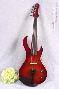  Yinfente 4-Струнен Електрически Цигулка Нова Форма на Китара Flame Страхотен Звук Абанос Фитинг в пълен размер 4/4 Висококачествени Цигулка за Плейъра
