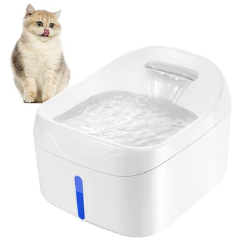  Автоматичен диспенсер за вода за кучета и котки с помпа, за да се предотврати изгаряне, безшумен фонтан за домашни любимци, за кучета и котки с led подсветка
