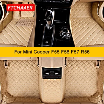  Автомобилни постелки FTCHAAER по поръчка за Mini Cooper F55 F56 F57 R56, автомобилни килими за краката, аксесоари за крака, аксесоари за монтиране на стена
