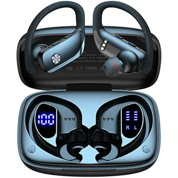  Безжични слушалки Bluetooth Слушалки 48 часа възпроизвеждане на Спортни Слушалки с led дисплей Режийни Слушалки с Вграден микрофон