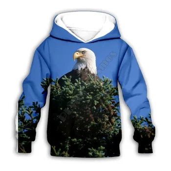  Блузи с 3D принтом Eagle Животните, семеен костюм, риза, пуловер с цип, детски костюм, Забавна hoody, спортен костюм/ Панталони-шорти 01