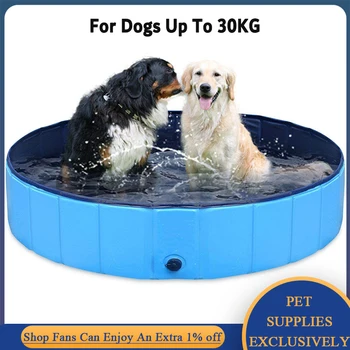  В рамките на 30 кг Басейн за кучета на открито Вана за домашни любимци в помещението Вана за плуване Сгъваем летен плувен басейн за деца Детска площадка за малки кученца