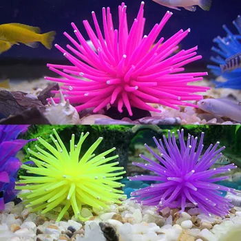  Диаметър 7 см, Цветна украса за аквариум Мини-Подводница Украшение Подводен Декор за домашни любимци Изкуствен Коралов аквариум
