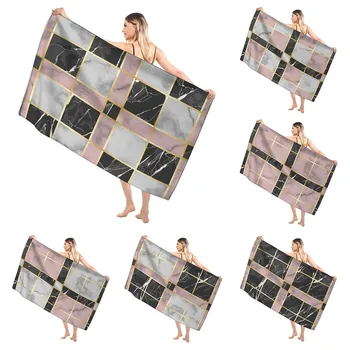  Домашни кърпи за баня за тялото, Мраморни и хавлии за баня, быстросохнущее плажна кърпа от микрофибър за мъже и жени голямо спортно кърпа