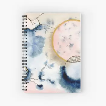  Естетичен сладък абстрактен бележник на спирала, дневник за жени, ödevi на линия за колеж, 120 страници за работа, ученически пособия, бележник за водене на записки