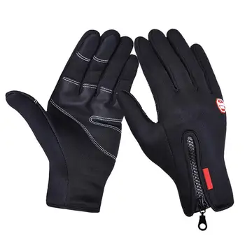  Зимни велосипедни ръкавици, Ветроупорен Топлинни ръкавици, топли ръкавици с пълни пръсти, зимни ръкавици за езда на открито