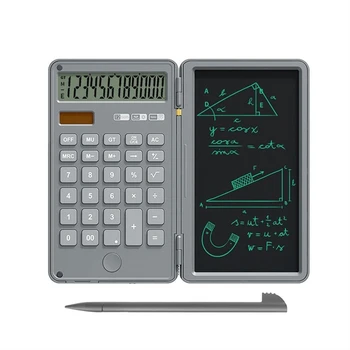  Калкулатор с бележник за писане Електронна дъска за рисуване Слънчев калкулатор за студентски офис