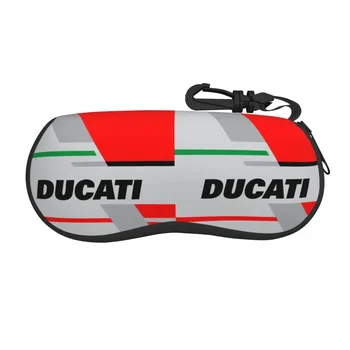  Калъф за мотоциклетни очила Ducati, кутия за съхранение на Cool Shell, Преносим малък калъф за слънчеви очила за мъже и жени за пътуване на открито