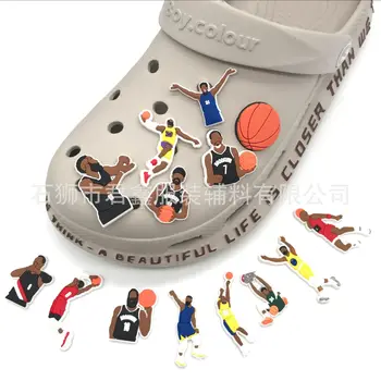  Катарами за обувки баскетболна серия Баскетболни игри, Спортни Суперзвезди Мультяшные висулки във формата на Крокодил, Чехли, бижута, аксесоари и подаръци със собствените си ръце