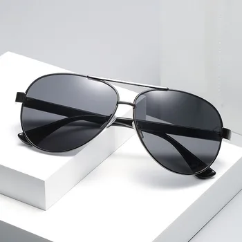  Класически слънчеви очила NYWOOH с двоен лъч, Мъжки слънчеви очила в ретро стил, Популярни мъжки слънчеви очила за пътуване на открито, Слънчеви очила за шофиране UV400