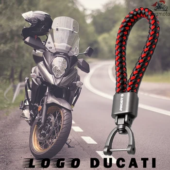  Ключодържател ръчен труд за DUCATI SCRAMALER 800 1100 DESERT X SELD Icon, Аксесоари за мотоциклети, на Индивидуален Лого, Кожен Метален Ключодържател
