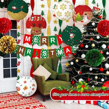  Коледни Висящи Хартиени Фенери, Китайски Аксесоари за декорация на Фестивала Хартиени Топки, Подаръчни Изделия Дядо Коледа за Коледа, Оригиналност Преносимост
