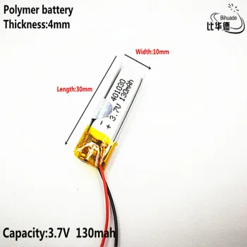  Литра енергиен батерия Добро качество 3,7 В, 130 ма, 401030 Полимерна литиево-йонна батерия за ИГРАЧКИ, POWER BANK, GPS, mp3, mp4