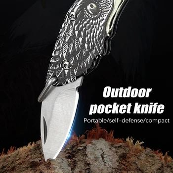  Мини Сгъваем Нож с Орлиным Клюн Ключодържател Военно-Тактически Джобни Ножове за оцеляване на открито на Туристически Ножове за Разопаковане на Ножове