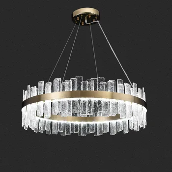  Модерна led кристален полилей, кристал лампа за спални, окачена лампа за дневна, трапезария, кристален полилей, стая декор, осветление