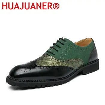  Мъжки бизнес обувки, Нови мъжки oxfords, модел обувки с перфорации тип 