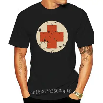  Мъжки дрехи КАША 4077th Medic Red Cross Маслинова тениска за възрастни