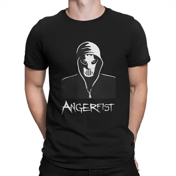  Мъжки Тениски Angerfist Забавна Тениска С Къс Ръкав И Кръгло деколте, Тениски от 100% Памук 4XL 5XL Облекло