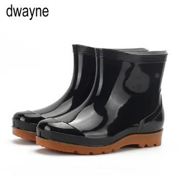  Непромокаеми мъжки пролетно-непромокаеми зимни обувки, мъжки гумени черни ботильоны дантела, 2021