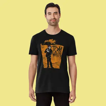  Ограничена черна тениска Tom Waits, размер S - 2XL, дълги ръкави